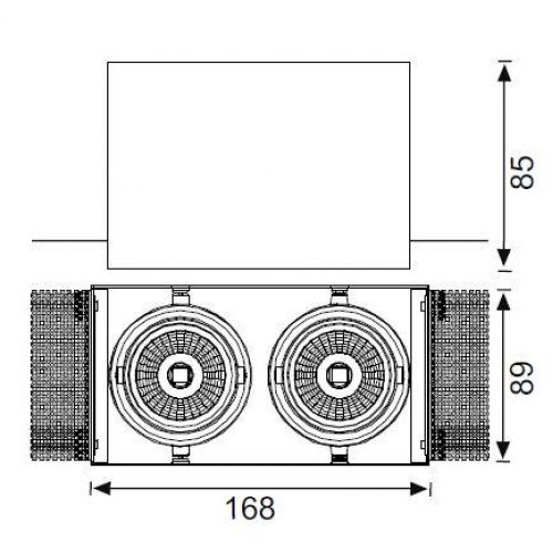 JUPİTER LD411 B Ikili Çerçevesiz LED Spot 22W (6500 K)