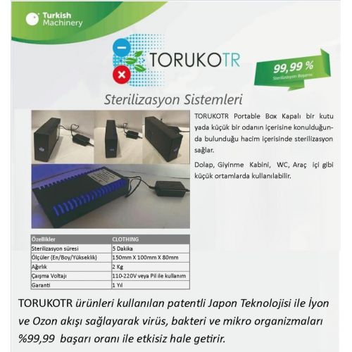 TORUKO STERİLİZASYON SİSTEMİ PORTABLE BOX