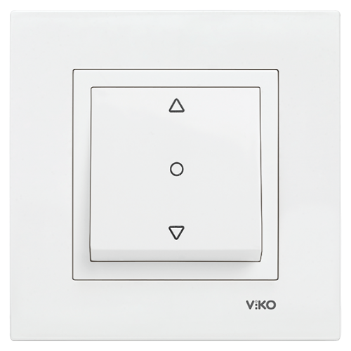 Vİ-KO Karre / Meridian TEK DÜĞMELİ JALUZİ KUMANDA ANAHTARI BEYAZ Mekanizma+Kapak