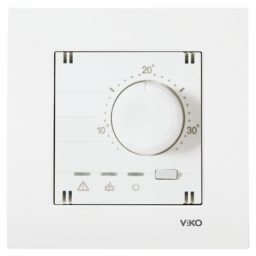 Vİ-KO Karre / Meridian ANALOG TERMOSTAT ISITMA BEYAZ Mekanizma+Kapak