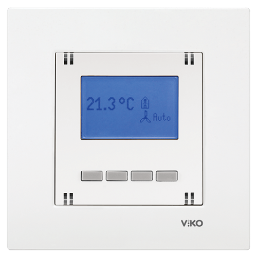 Vİ-KO Karre / Meridian PROGRAMLANABİLİR DİJİTAL TERMOSTAT ISITMA BEYAZ Mekanizma+Kapak