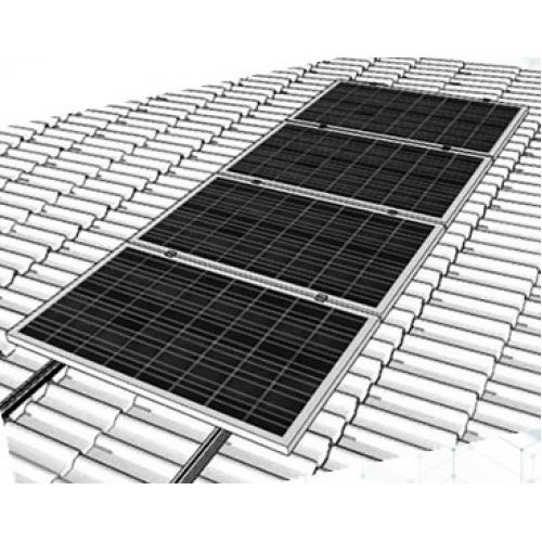 Güneş Paneli için Taşıyıcı Sistem Kiremit Çatı Dört Panel